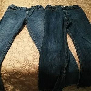 Little boys Cat and Jack blue jeans.